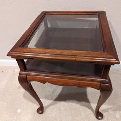 Antique Curio End Table 