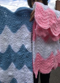 Hand Knit Baby Blankets