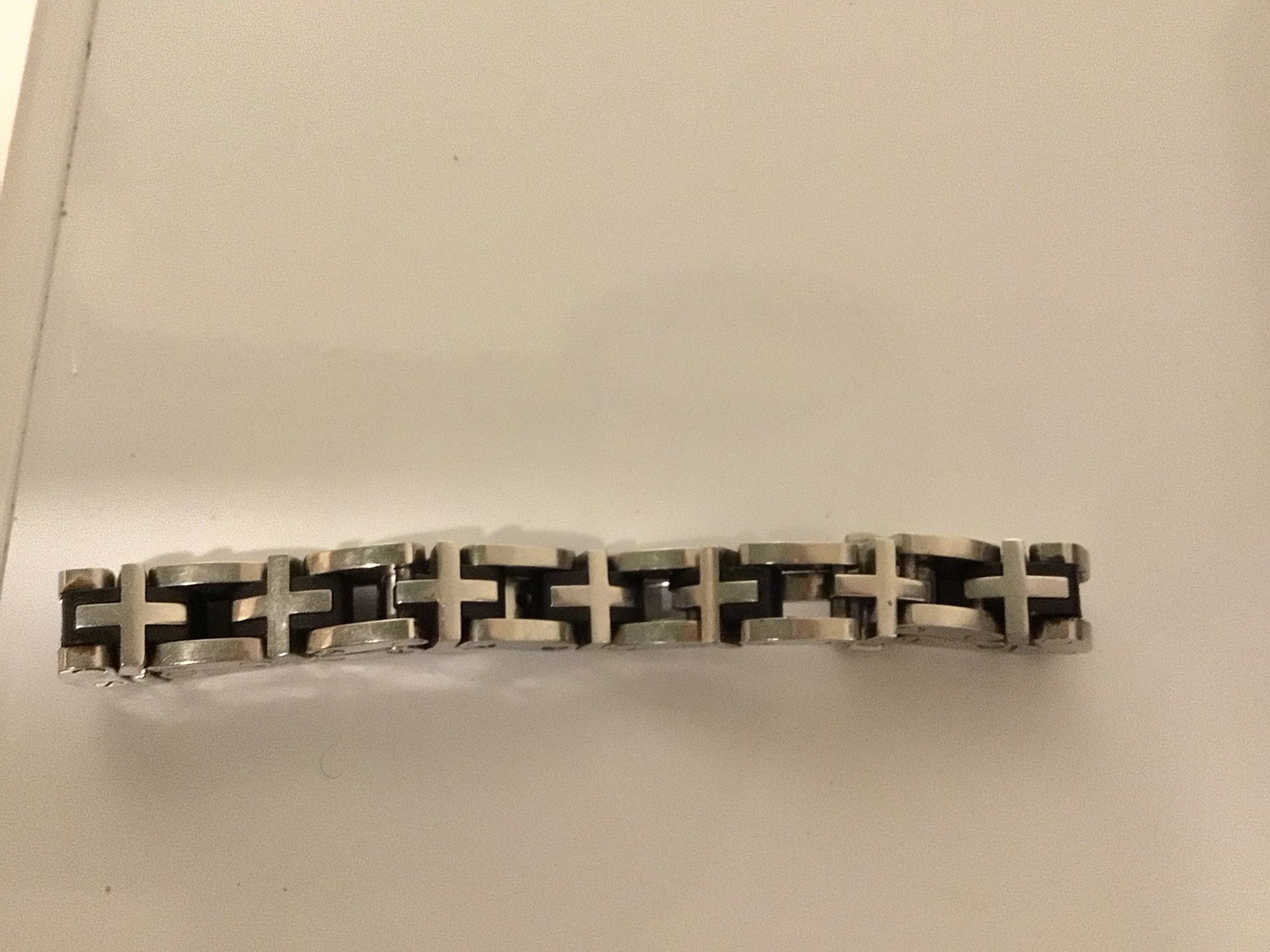 Men’s Sterling Silver Bracelet With Button Clasp OFFERS WELCOME!