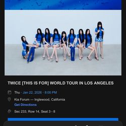 Twice Tickets 1/22 The Forum