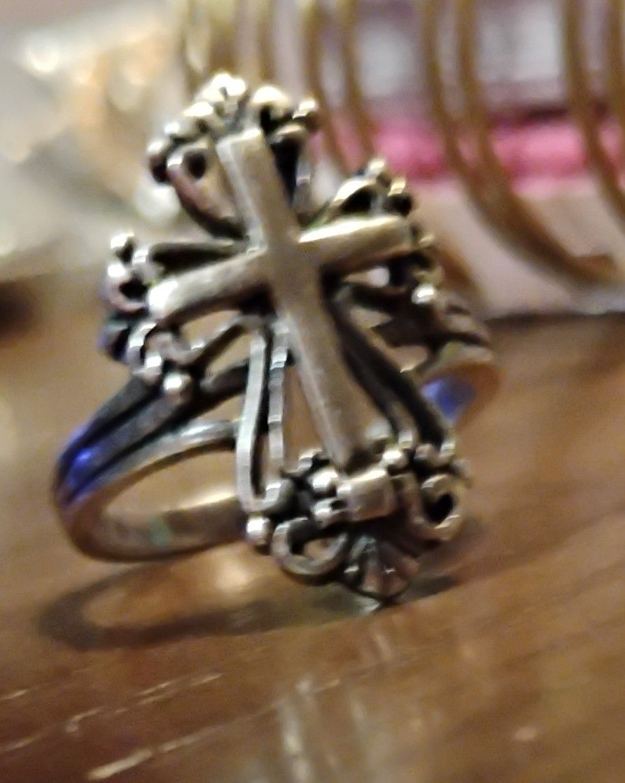 Sterling Silver Cross Ring