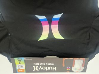 Hurley Youth 2-Pack Short Sleeve Tee Shirts Black & White