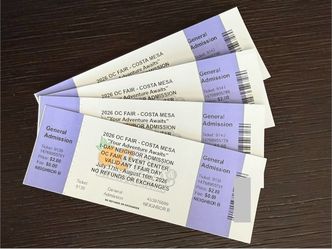 OC Fair Tickets - $15 each ticket