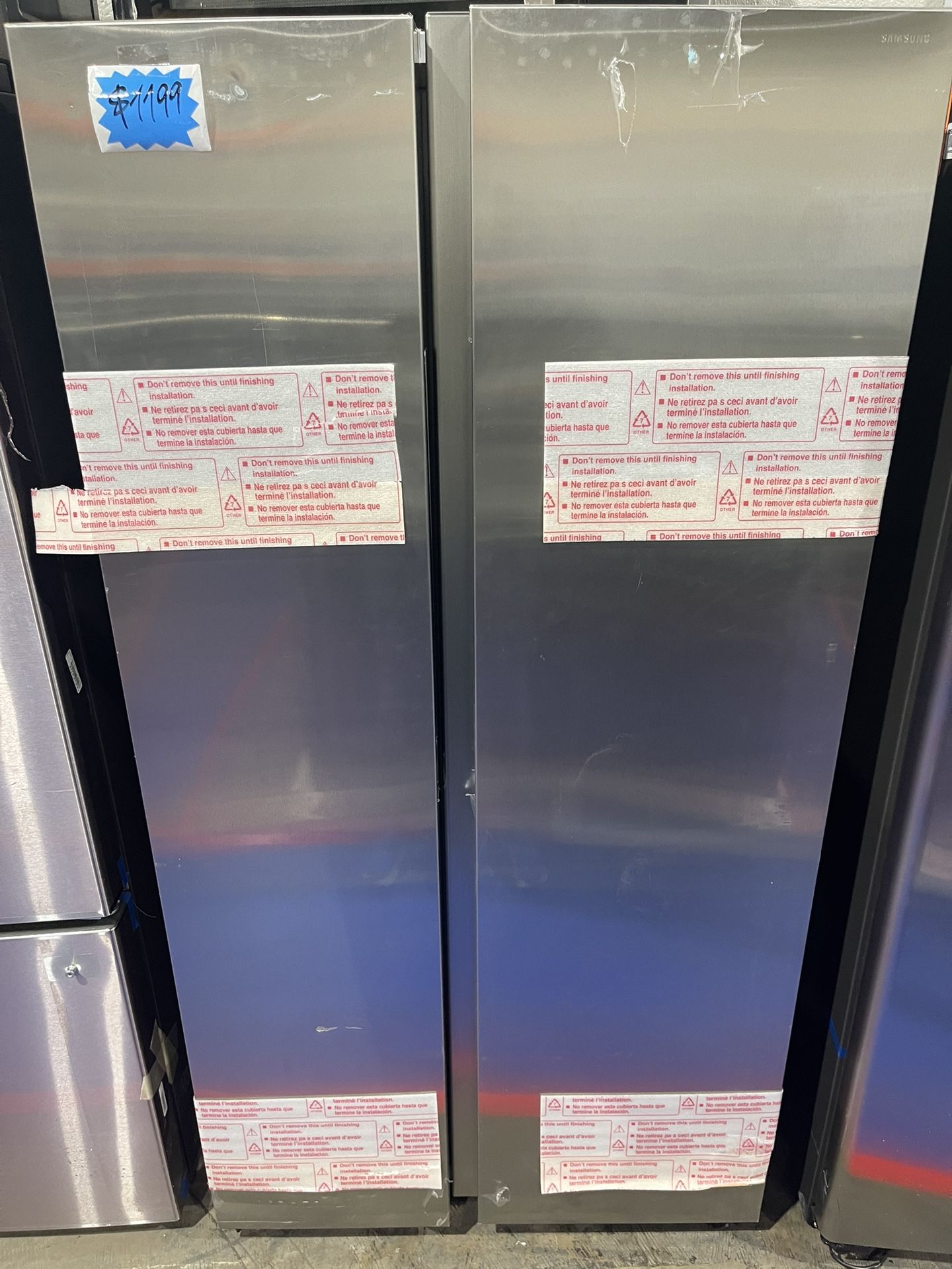 New Samsung 36 Inch Side-By-Side Refrigerator Icemaker With Warranty