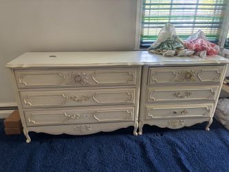 Pair of antique French provincial dressers