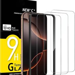 new 3 Pack Designed for iPhone 17, 17 Pro, iPhone 16 Pro Screen Protector (6.3 inches), Enhanced Tempered Glass Protection with easy installation tool