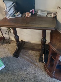 finish wood tv stand table.