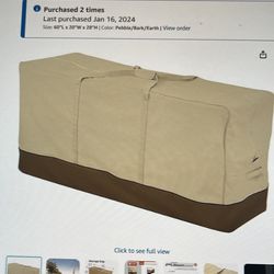60” patio cushion, cover storage bag Water resistant.