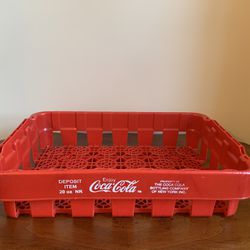 Coca Cola plastic bottle carrier crate - holds 24 bottles About 18.75” x 12.5” x 4.75”