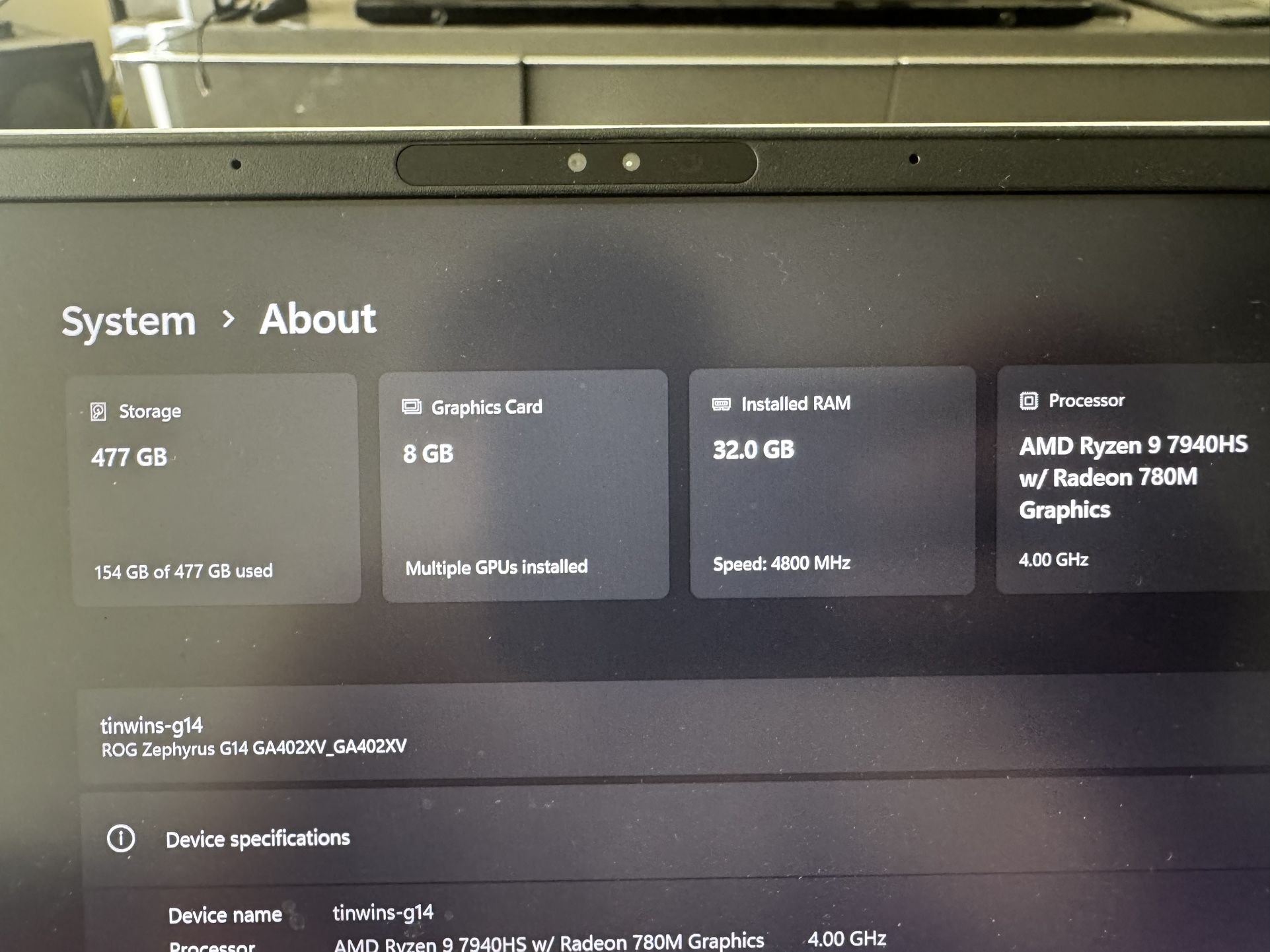 G14 Zephyrus, 32gb Ram, 4060