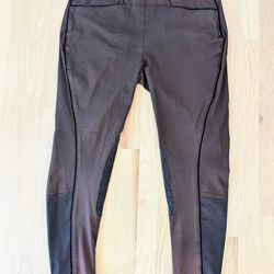 Ariat All Circuit Brown Knee Patch Side Zip Breeches, Size 32L