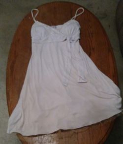 Formal white Lacey spaghetti strap dress