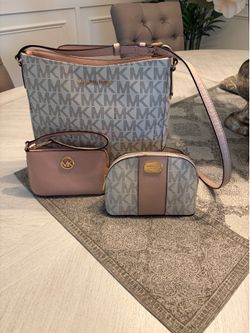 Michael Kors Crossbody Bag with Mini Wallet and Cosmetic Bag