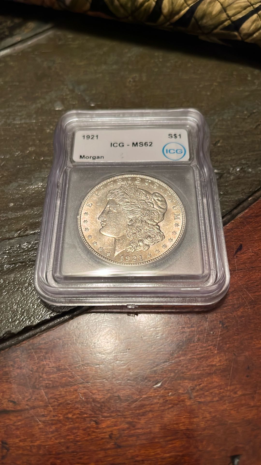 1921 Morgan Silver Dollar Graded MS62 UNC