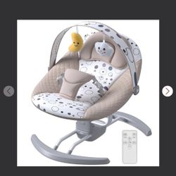 Kmaier Electric Baby Swing For Infants, Baby Rocker For Infants With 3 Speeds, 8 Lullabies, AC Adapter & Battery Operated, Indoor & Outdoor Use, Remot