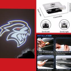 2 hellcat door projector puddle lights Plug and Play ****All 12 pics sold separately SHIPPING AVAILABLE