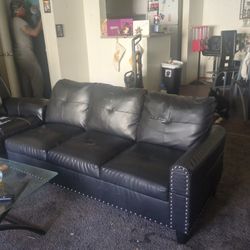 Black Leather Couch