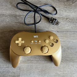 Gold Nintendo Wii Classic Pro Controller