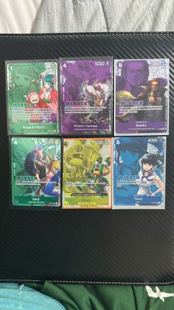 One Piece TCG Winner Promo Card Lot | Tournament Prize Cards | 6 Cards