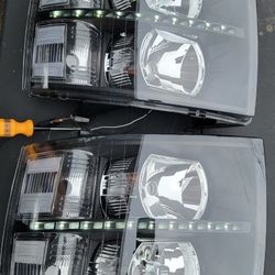 07-13 Chevrolet Silverado LED Headlights Luces Micas Calaveras Faros Faroles Chevy
