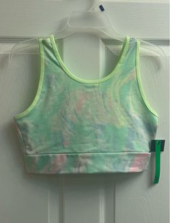 Brand new Athletic Works Girls wind-swirl print sports bra size XXL Kids