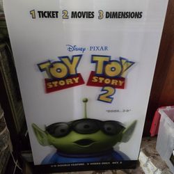 Rare 3-D Lenticular Toy Story Poster