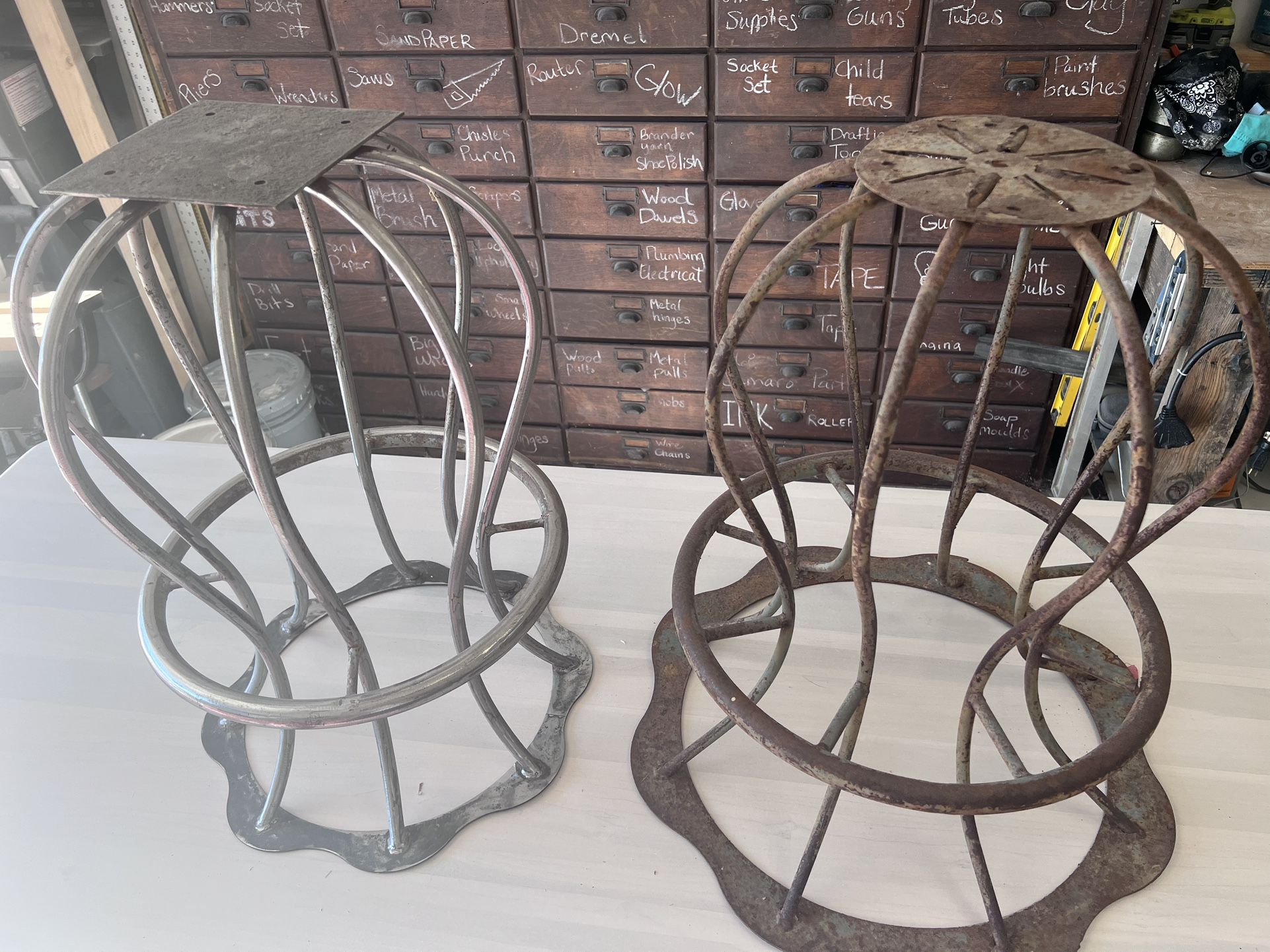 14 Matching Metal Bar Stools
