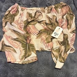 Large Off The Shoulder- Tie Billabong Shirt