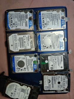 Lot of 7 Mixed 2.5" Laptop Hard Drives