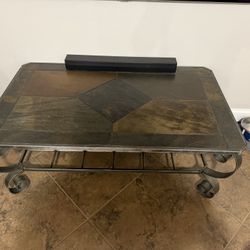 Metal Coffee Table And End Table