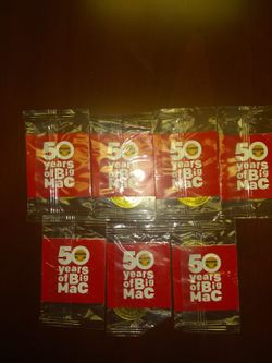 Brand New..7 McDonald's 50 Years of the Big Mac Anniversary Tokens