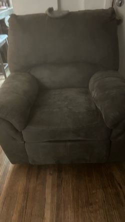 Gray Fabric Recliner Chair