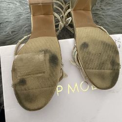 Butterfly rhinestone heels size 8 1/2- Good Condition