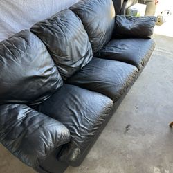 Black Leather Sofa