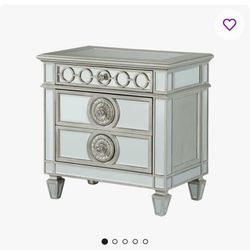 Mirrored Nightstand 