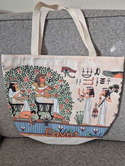 Egypt Heritage Tote Bag – Ancient Egyptian Design Canvas Shoulder Bag40