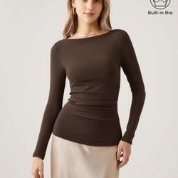 Boatneck Tucks Brami Top
