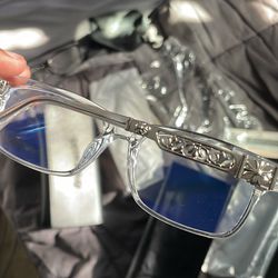 Custom Chrome Heart Glasses