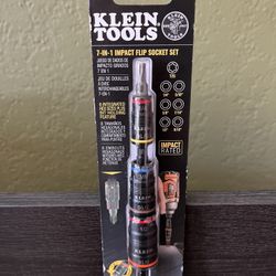 New Klein Tools 7 in 1 Impact Flip Socket Set