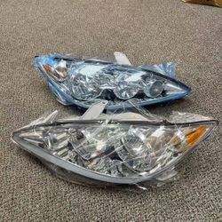 🥨2006-2008 Toyota RAV4 Headlights Replacement for 06 07 08 RAV4 Headlight Assembly Headlamp Pair Halogen Black Housing Amber Reflector