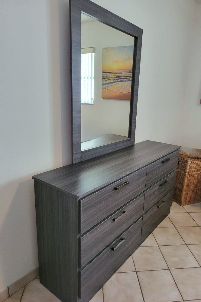 NEW DOUBLE DRESSER- With MIRROR--ASSEMBLED