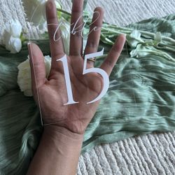 Acrylic Table Numbers