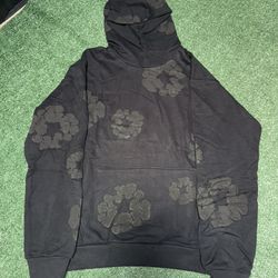 Denim Tears Cotton Wreath Hoodie Black Monochrome 