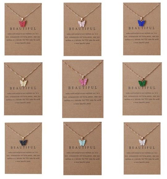 Butterfly Necklace 14KGold Plated