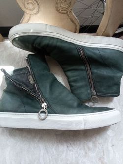 Fiorentini-Baker "Biel" Forest Green Leather Zipup Boot shoes