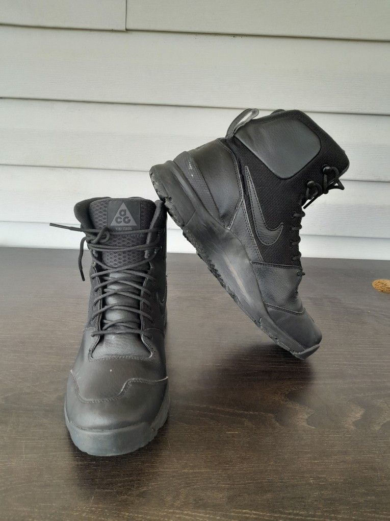 Nike Stasis ACG Men's Size 9 Boots Shoes Black Leather