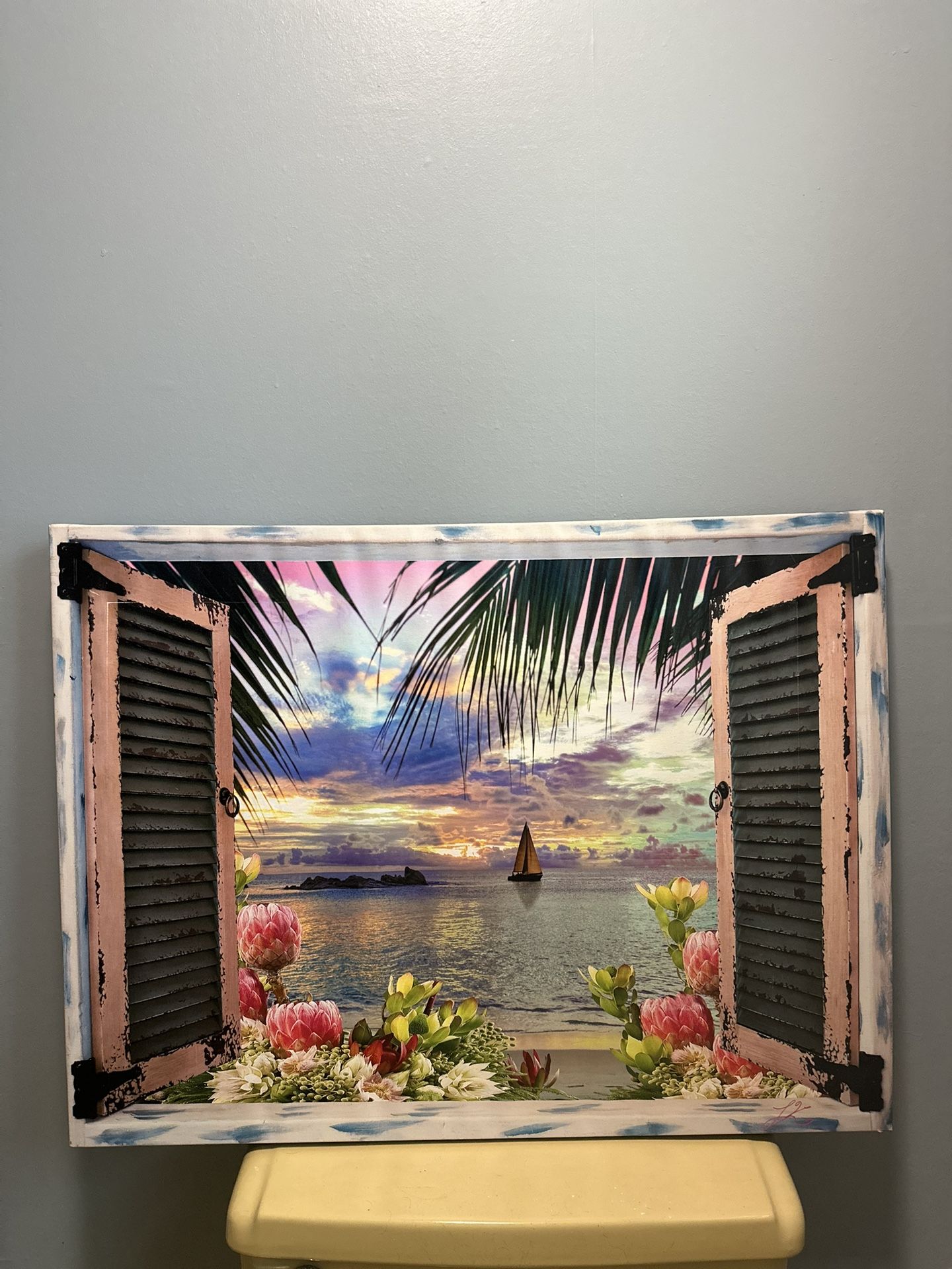 “Tropical Window to Paradise III" Canvas Wall Art