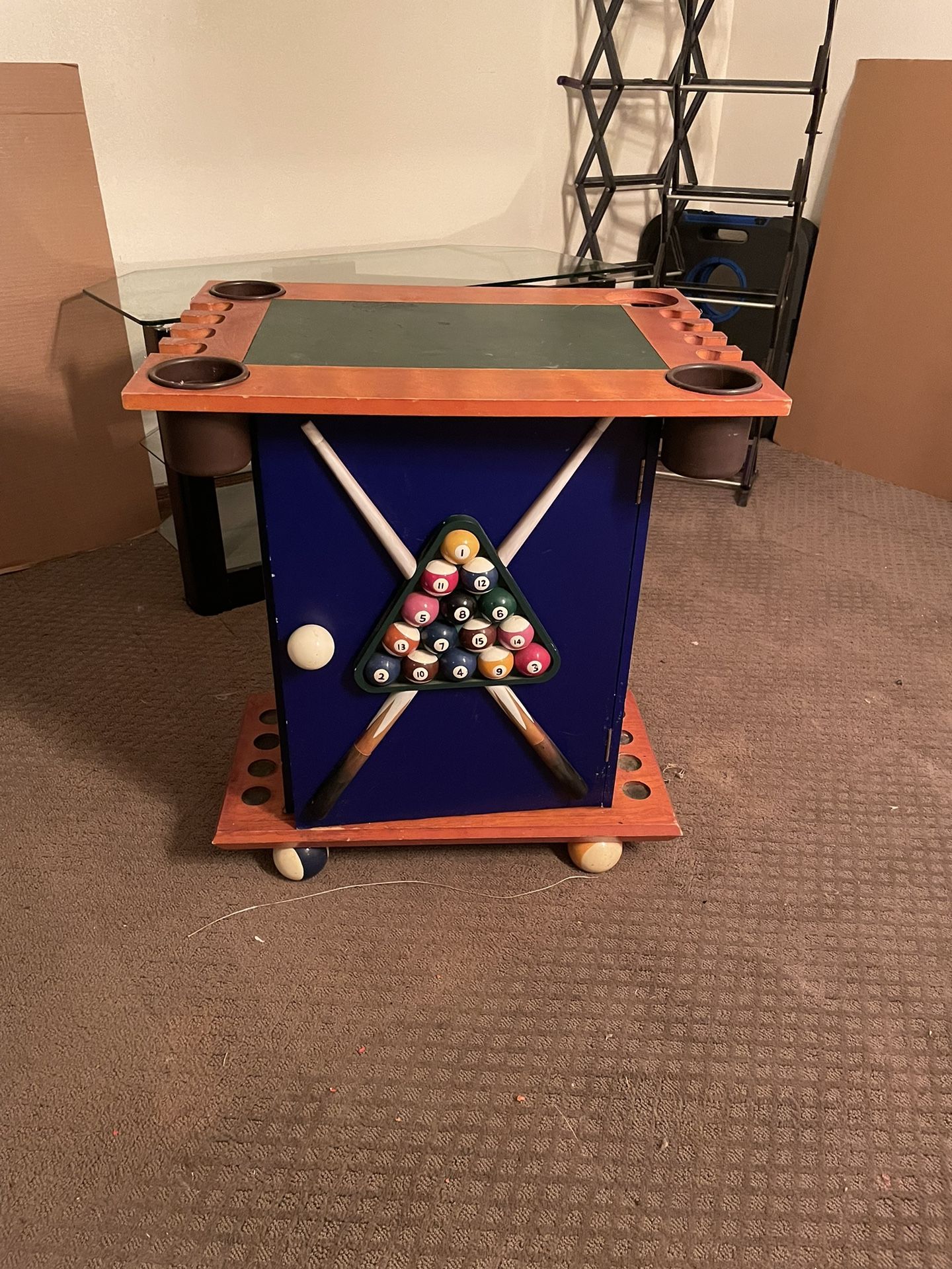 Pool Stick Holder & Cabinet
