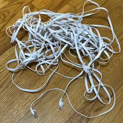 Cat6 Ethernet Cable 50 FT White, Cat-6 Flat Rohs Computer Internet LAN Network