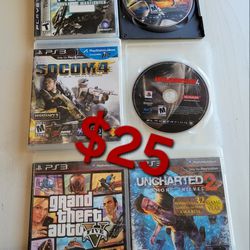 PS3 Playstation 3 Video Games $25 For All